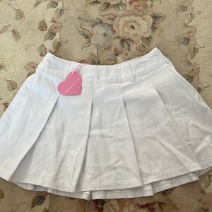 White Pleated Skirt
